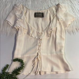 Reformation blouse cream sz 6